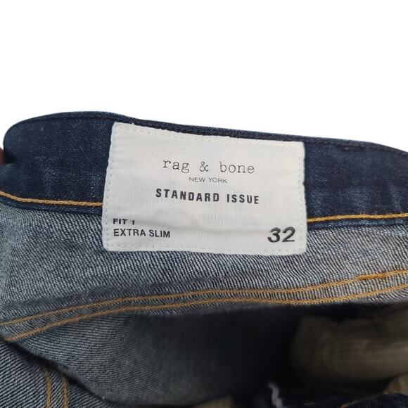 RAG & BONE Fit 1 Extra Slim Jeans In Rinse Selvedge - Picture 9 of 9